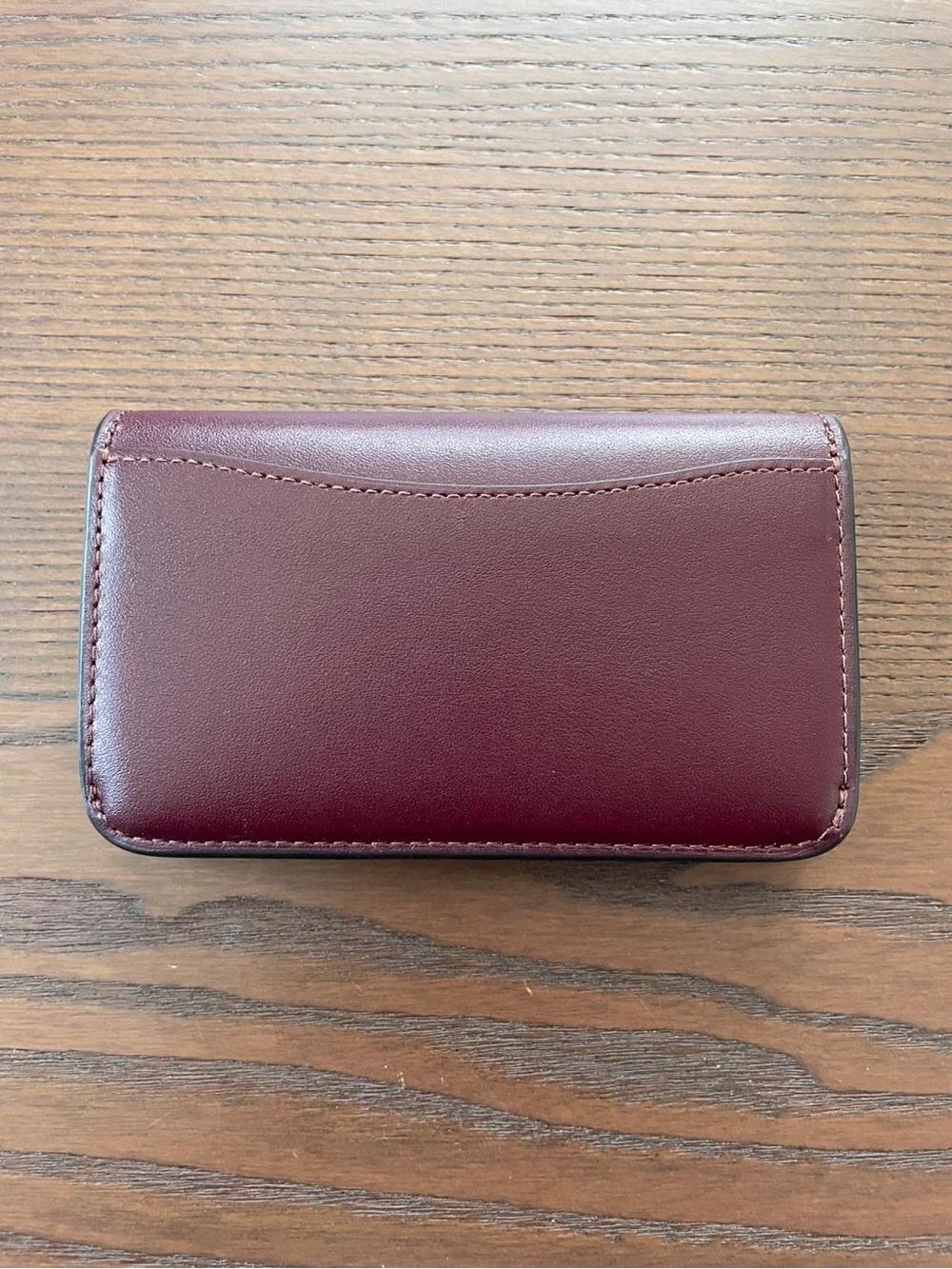 Coach Essential Slim Card Case in Merlot - NWT - Compact Burgundy Wallet CR990 - Picture 2 of 9
